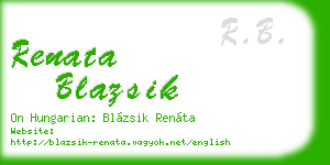 renata blazsik business card